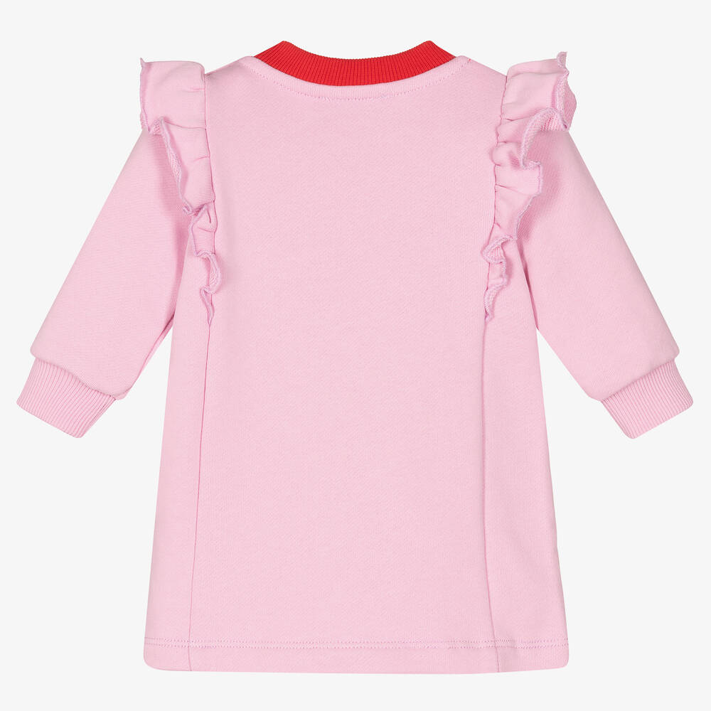 KENZO KIDS-Girls Pink Cotton Sweatshirt Dress | Childrensalon Outlet