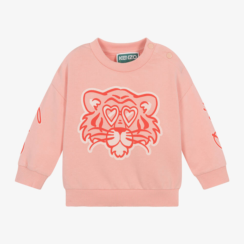 Girls pink kenzo jumper top