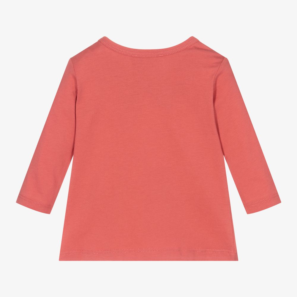 KENZO KIDS-Girls Pink Cotton Tiger Top | Childrensalon Outlet