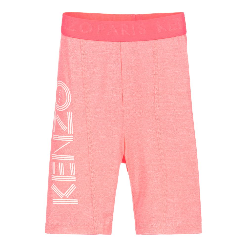KENZO KIDS - Girls Pink Cycling Shorts | Childrensalon
