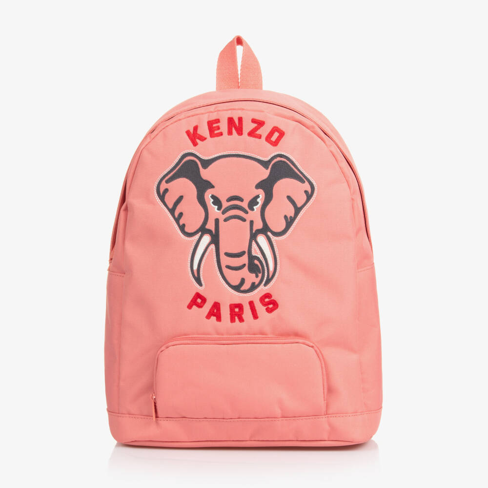 KENZO KIDS-Girls Pink Elephant Canvas Rucksack | Childrensalon Outlet
