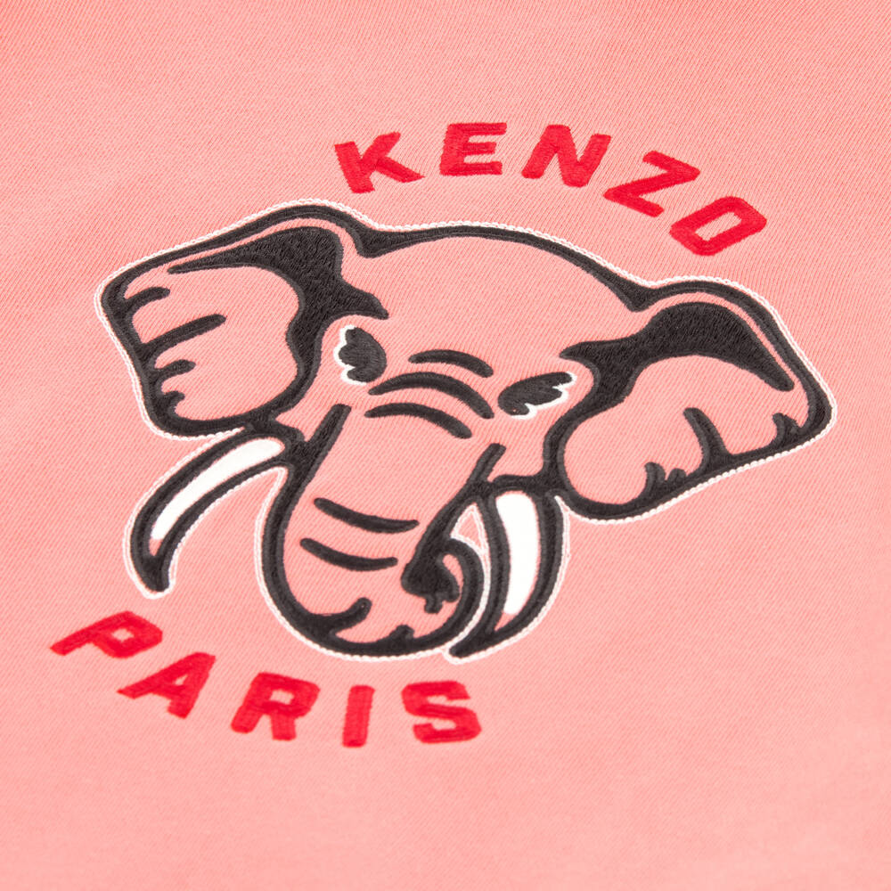 KENZO KIDS-Girls Pink Elephant Jersey Dress | Childrensalon Outlet
