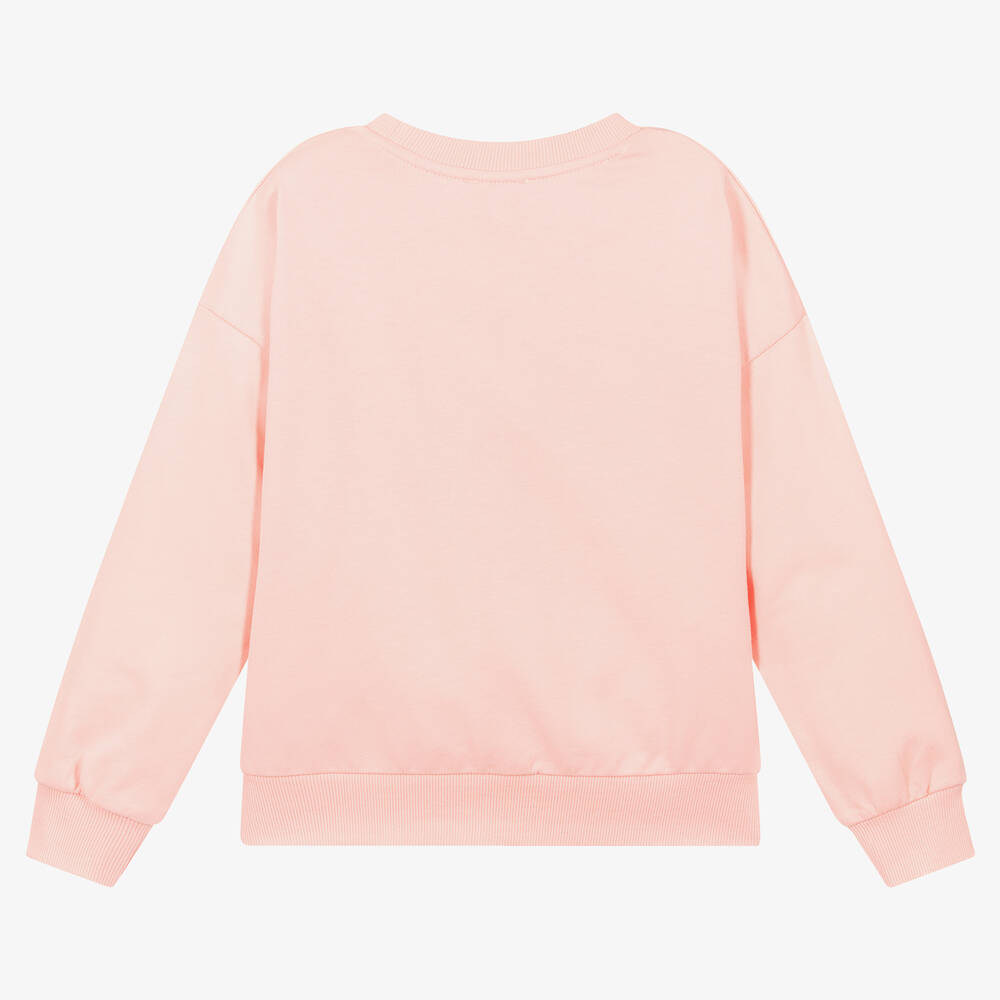 KENZO KIDS Girls Pink Embroidered Logo Sweatshirt
