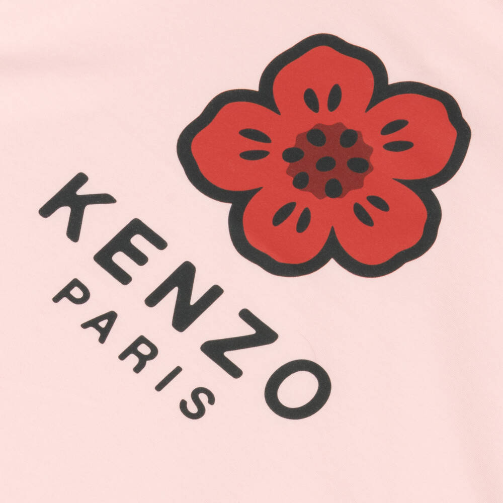 كينزو كيدز-فستان قطني وردي مزهر للبنات | Childrensalon Outlet