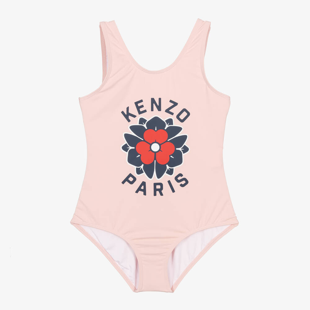KENZO KIDS-مايوه بشعار وردة لون زهري للبنات | Childrensalon Outlet