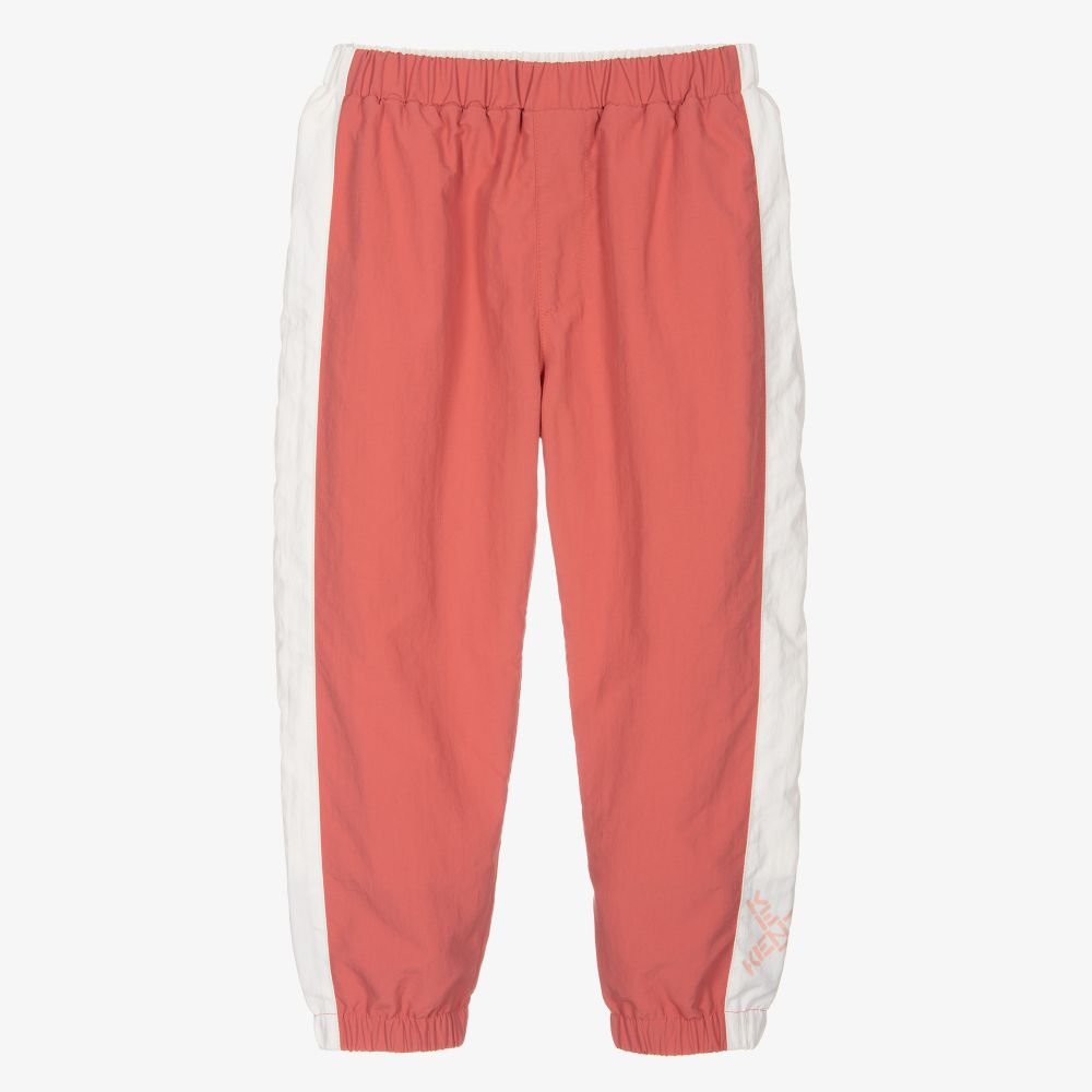 KENZO KIDS - Girls Pink Logo Joggers | Childrensalon