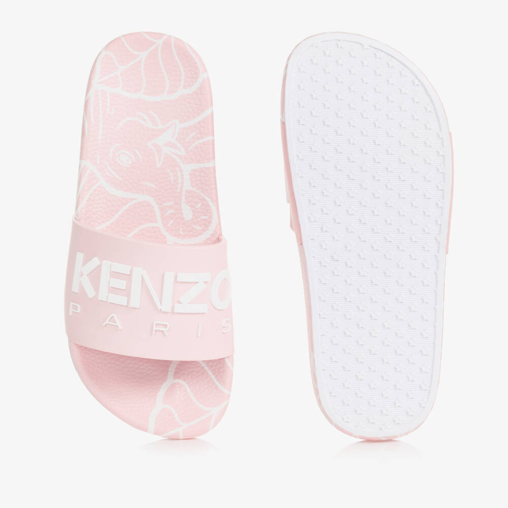 KENZO KIDS-Розовые шлепанцы для девочек | Childrensalon Outlet