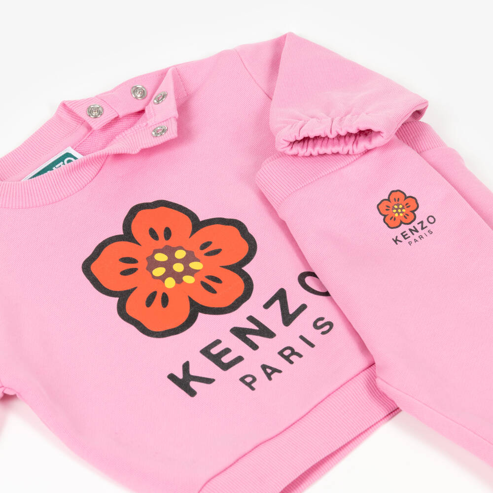 KENZO KIDS-Girls Pink Logo Suit | Childrensalon Outlet