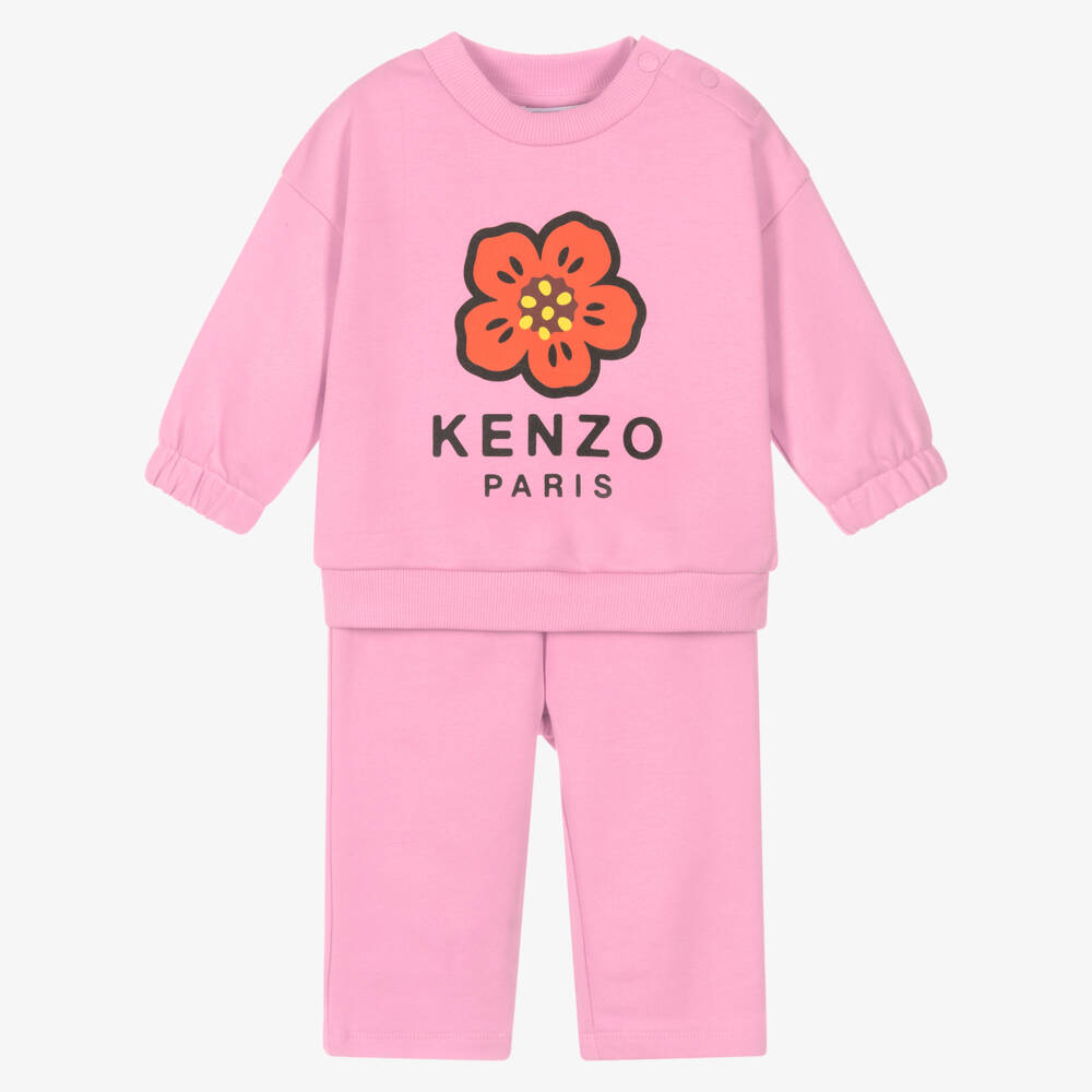 KENZO KIDS-Girls Pink Logo Suit | Childrensalon Outlet