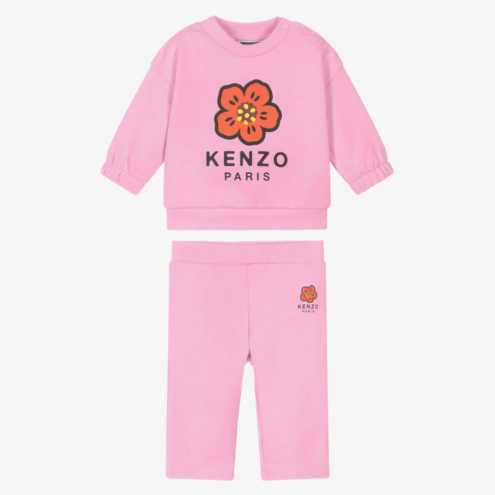 KENZO KIDS-Girls Pink Logo Suit | Childrensalon Outlet