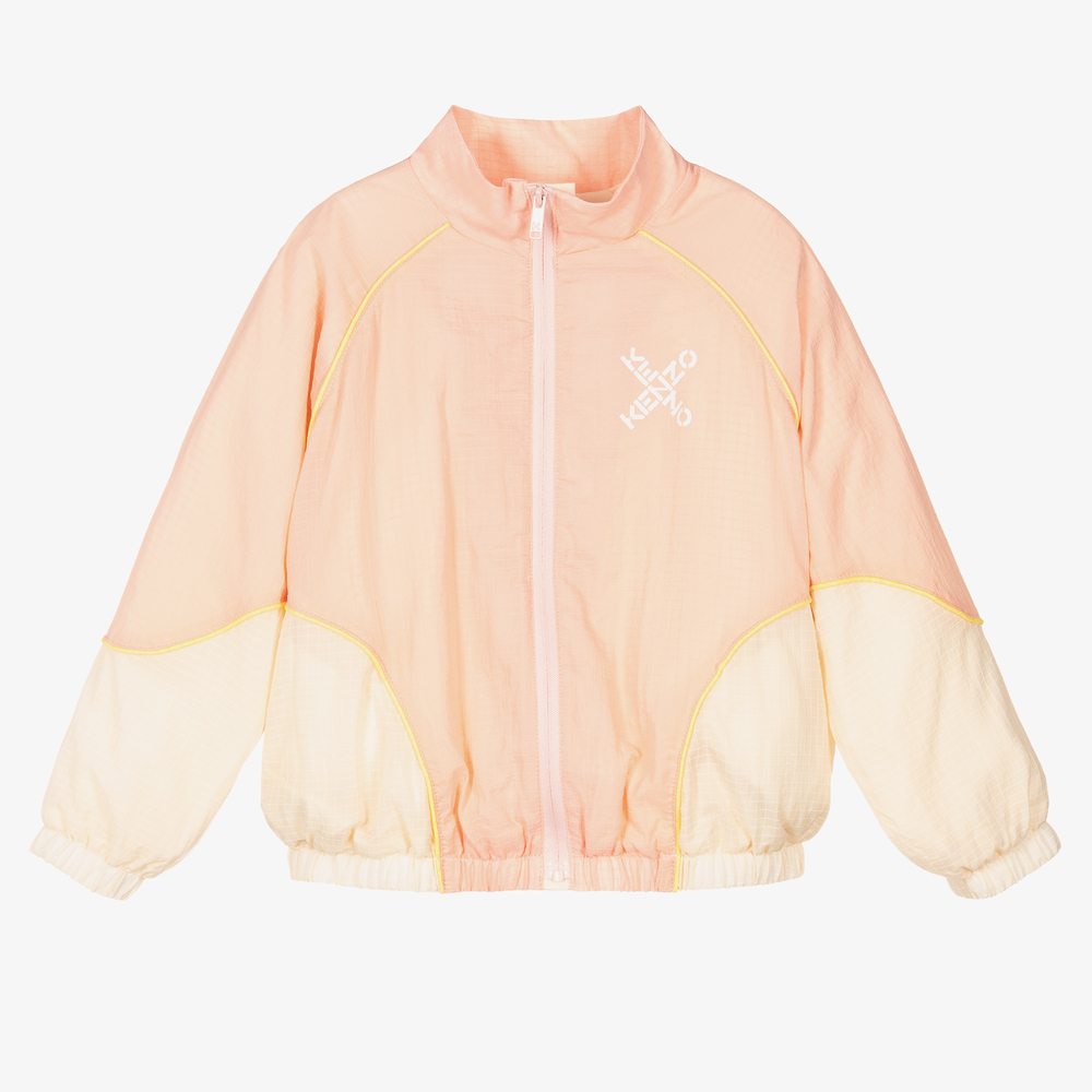 KENZO KIDS - Розовая нейлоновая куртка для девочек | Childrensalon
