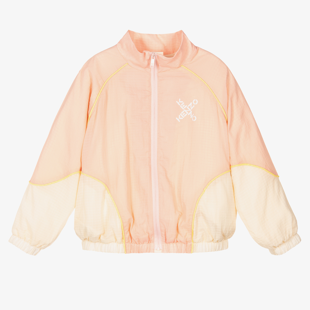 KENZO KIDS - Girls Pink Nylon Jacket | Childrensalon