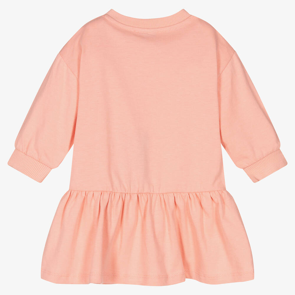 KENZO ヒシオフショルタトレス FD52RO1079LN 17 KENZO KIDS - Girls Pink Organic Cotton Tiger Tail Dress