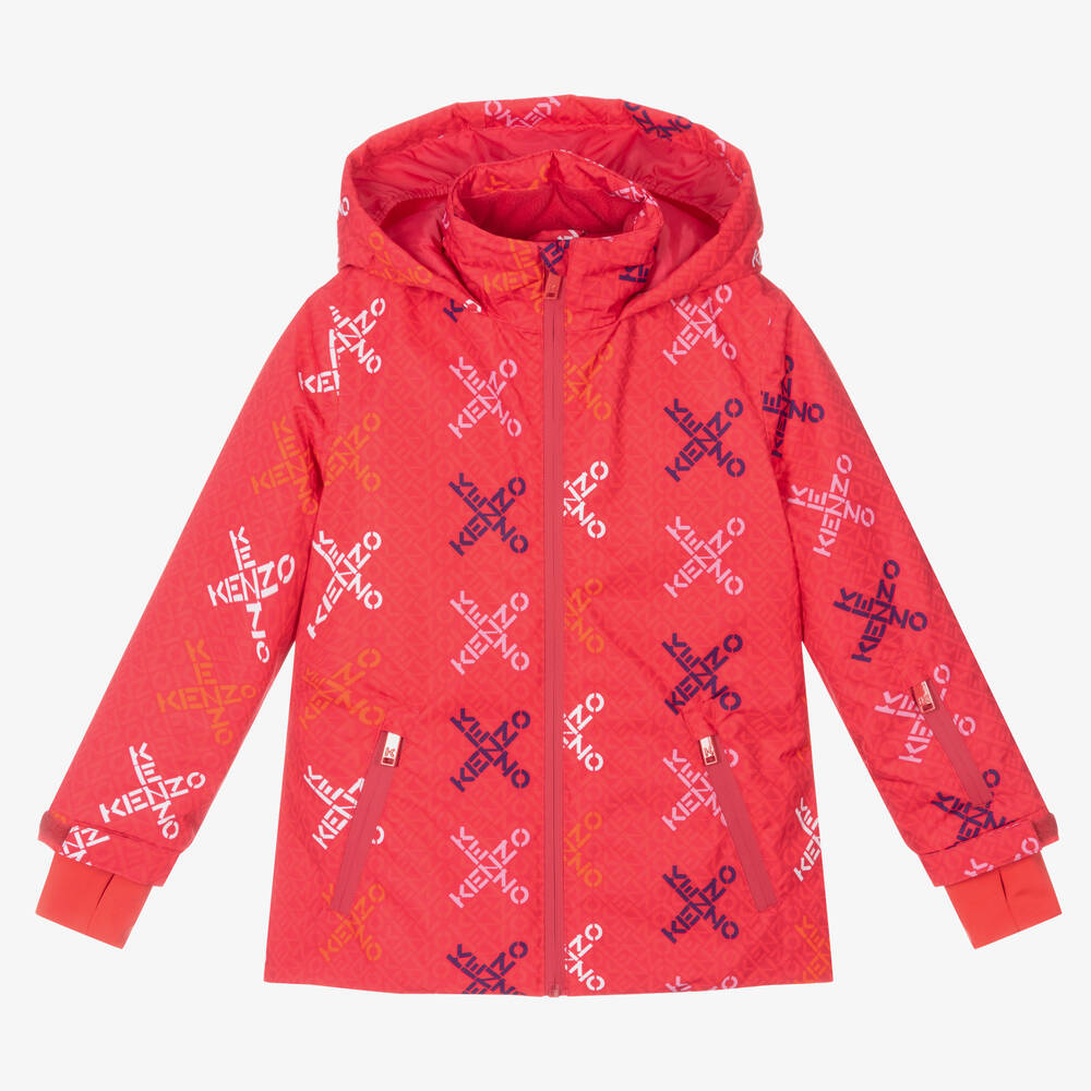 KENZO KIDS - Розовая зимняя куртка для девочек | Childrensalon