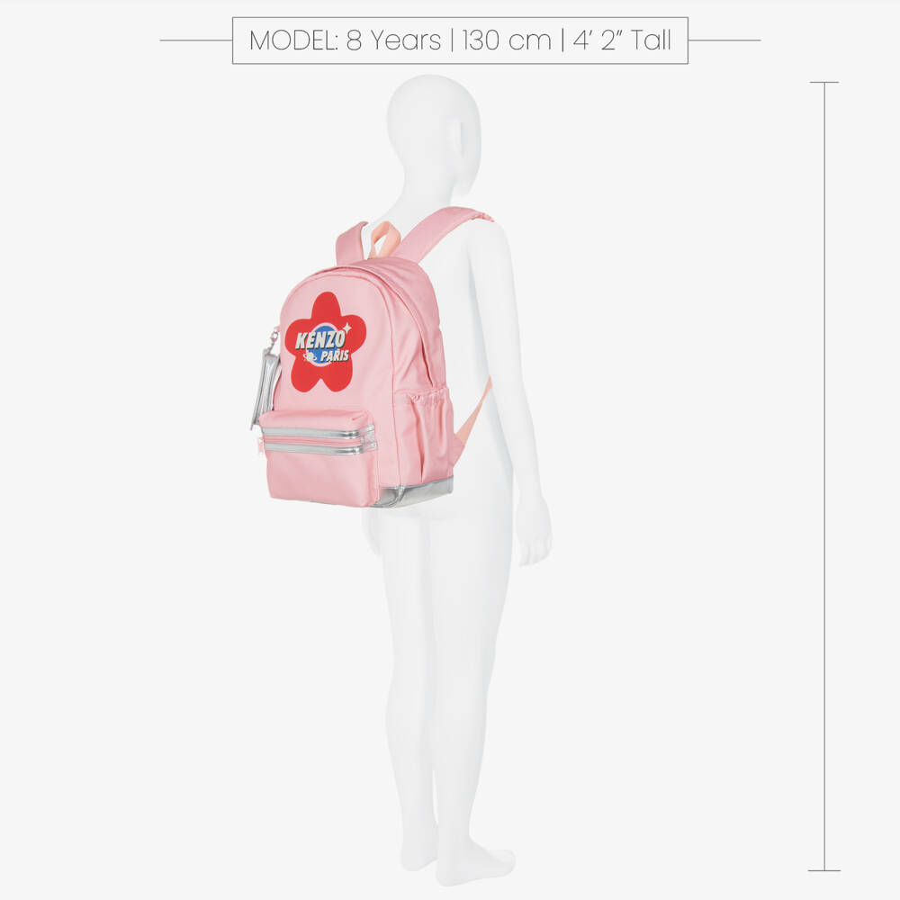 KENZO KIDS-Girls Pink Star Adventure Backpack (38cm) | Childrensalon Outlet