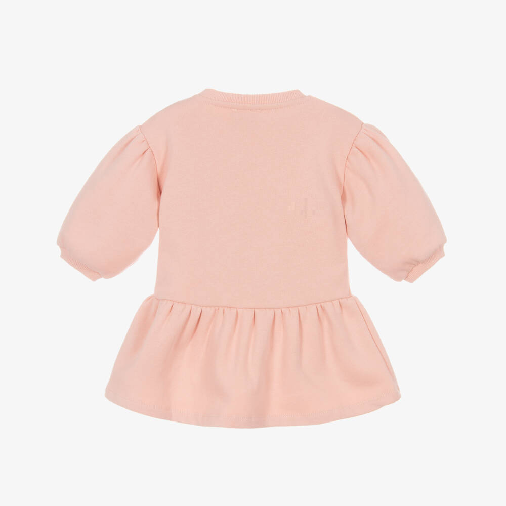 KENZO KIDS-Платье из хлопка с тигром для девочек розовое | Childrensalon Outlet