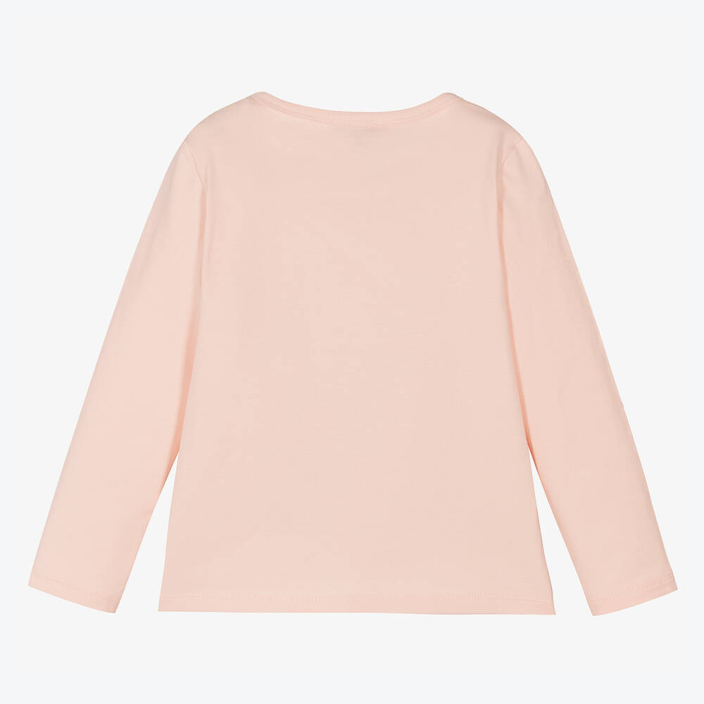 KENZO KIDS - Girls Pink Tiger Cotton Top | Childrensalon Outlet