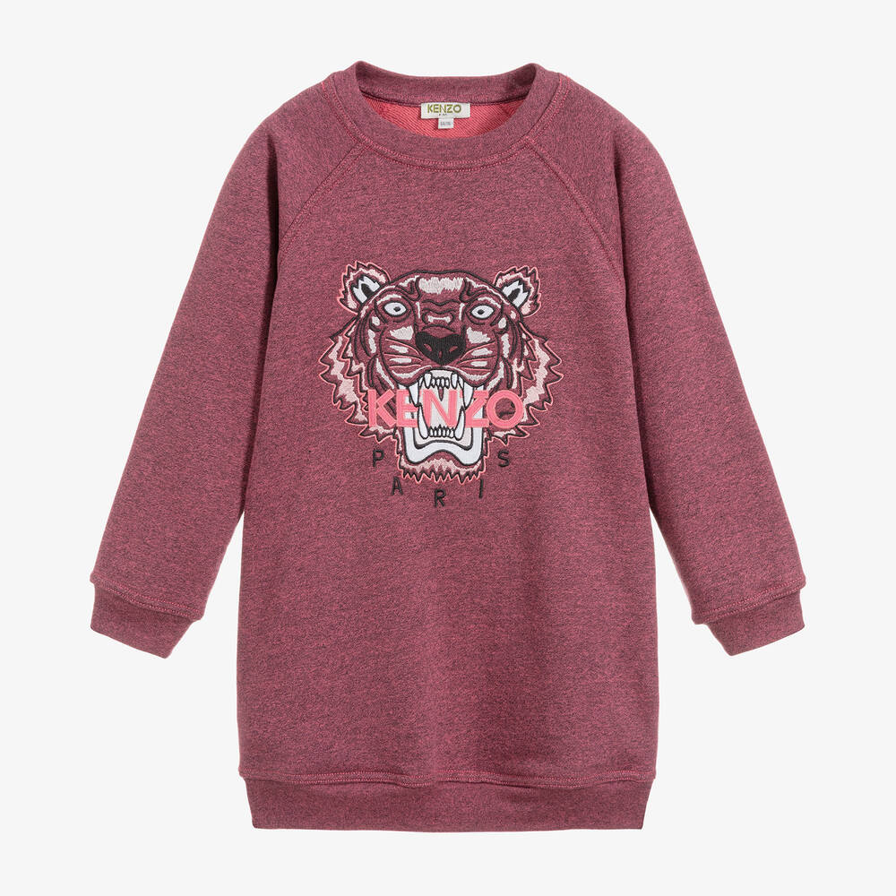 KENZO KIDS-Girls Pink Tiger Dress | Childrensalon Outlet