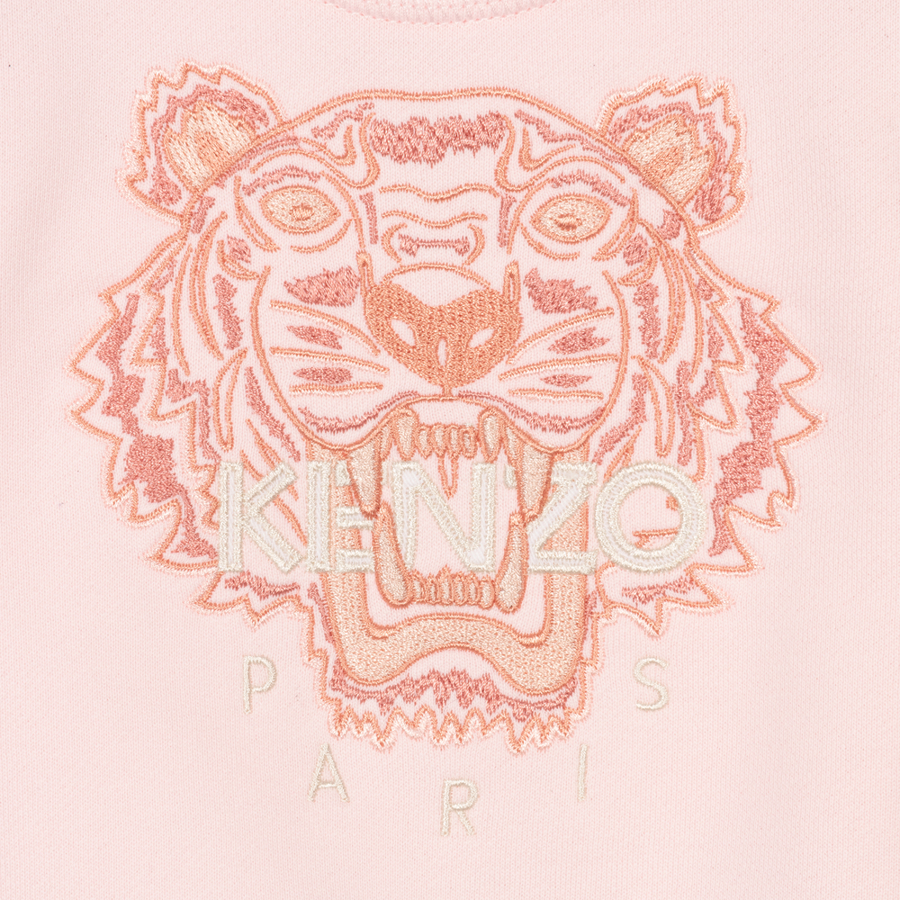 KENZO KIDS - Girls Pink Tiger Sweatshirt | Childrensalon Outlet