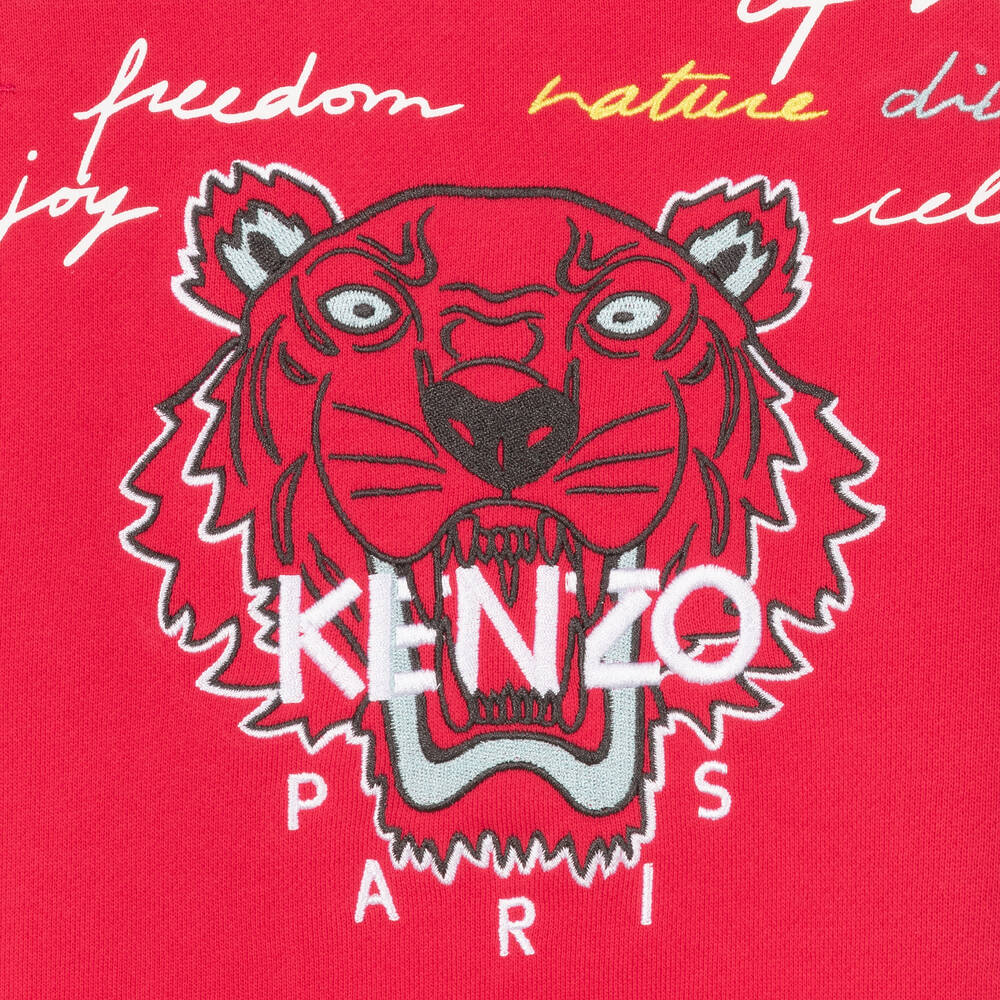 KENZO KIDS - Girls Pink Tiger Sweatshirt | Childrensalon Outlet
