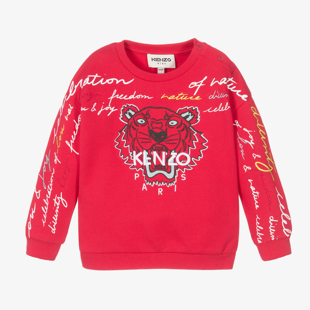 KENZO KIDS - Pinkes Tiger-Sweatshirt (M) | Childrensalon