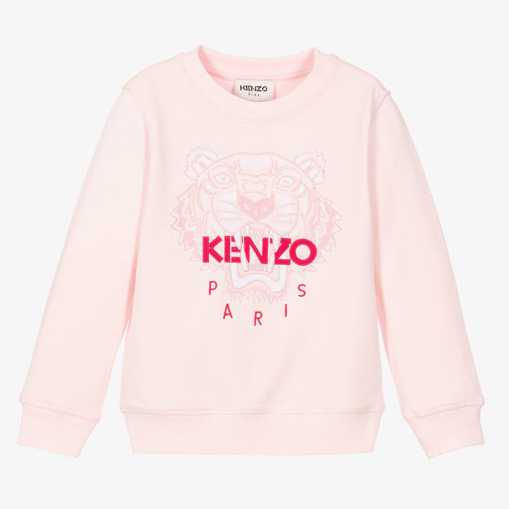 KENZO KIDS - Rosa Tiger-Sweatshirt für Mädchen | Childrensalon