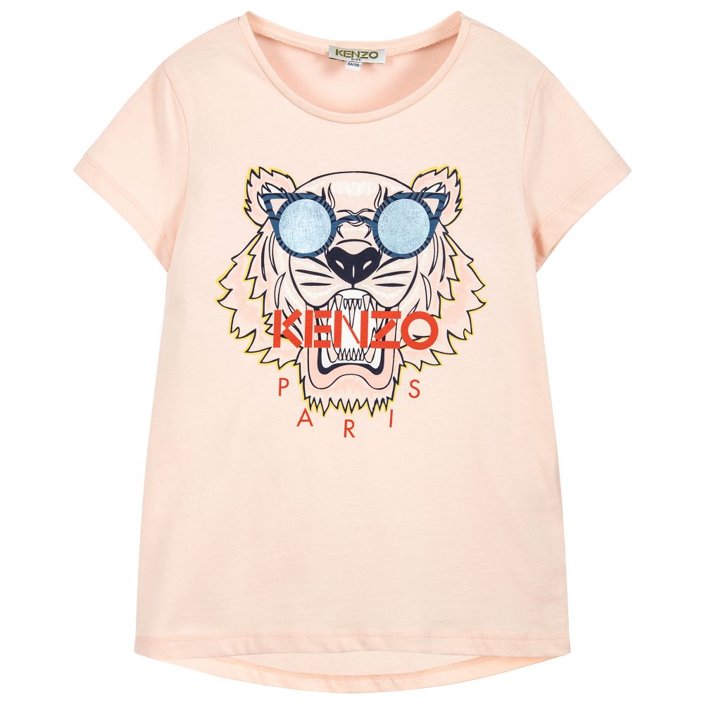 Kenzo tiger clearance t shirt pink