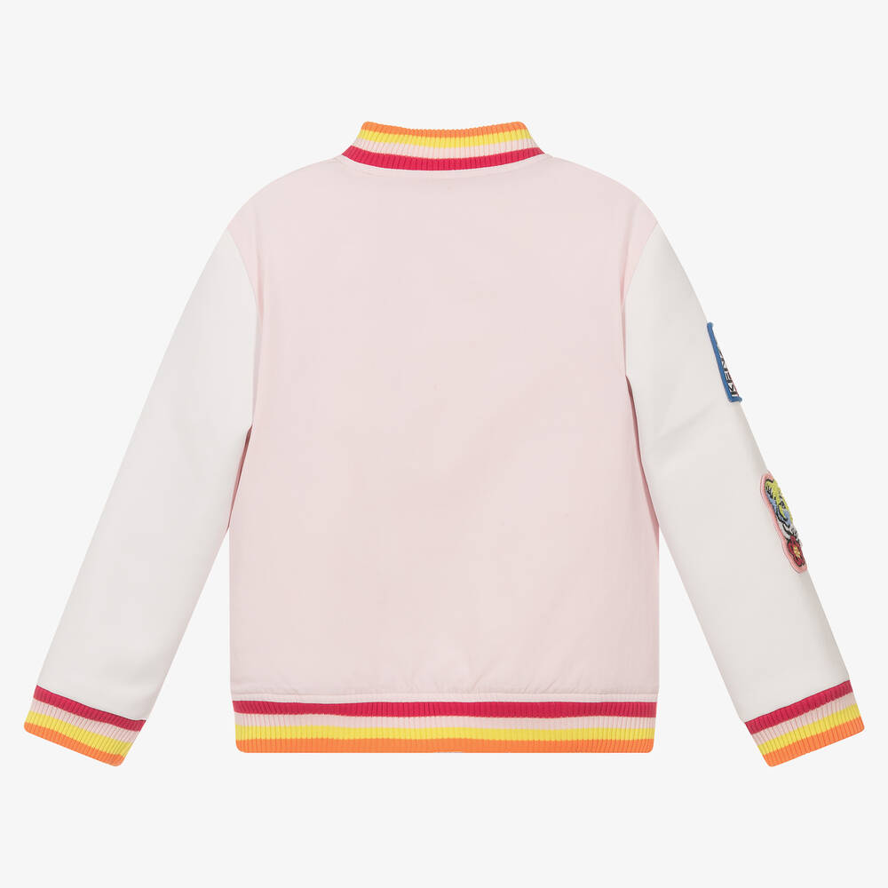 KENZO KIDS-Girls Pink Varsity Jacket | Childrensalon Outlet