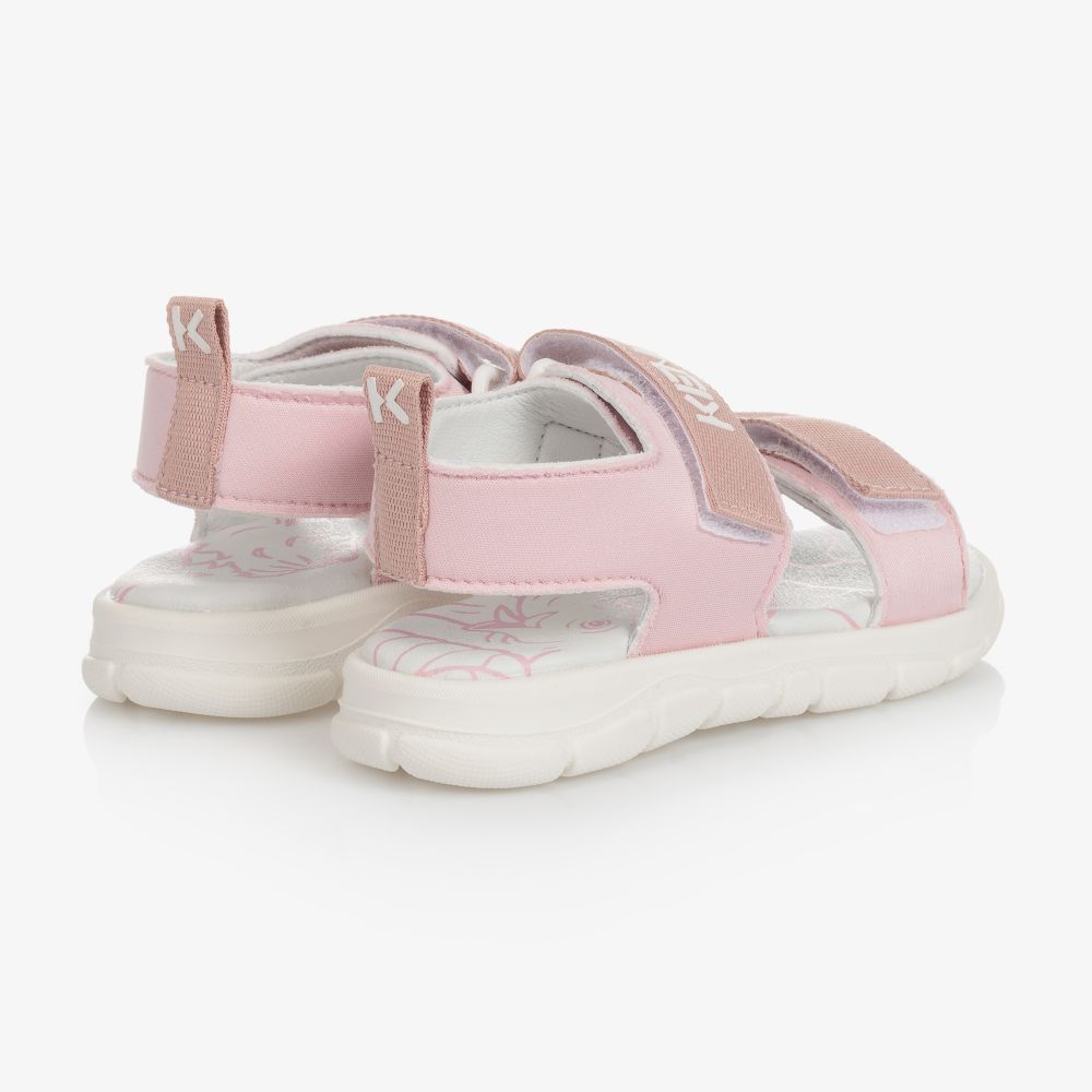 كينزو كيدز-صندل أطفال بناتي قماش لون زهري باهت | Childrensalon Outlet