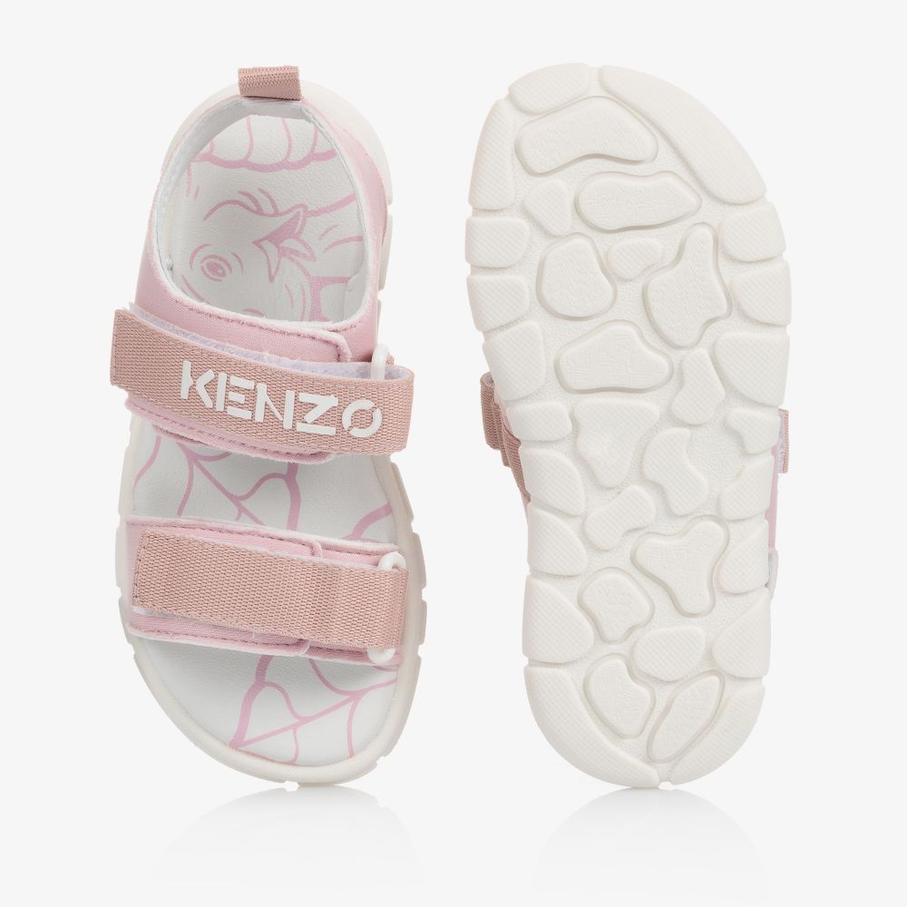 كينزو كيدز-صندل أطفال بناتي قماش لون زهري باهت | Childrensalon Outlet