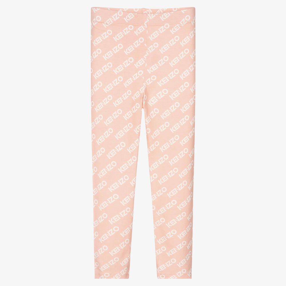 KENZO KIDS-Girls Pink & White Leggings | Childrensalon Outlet