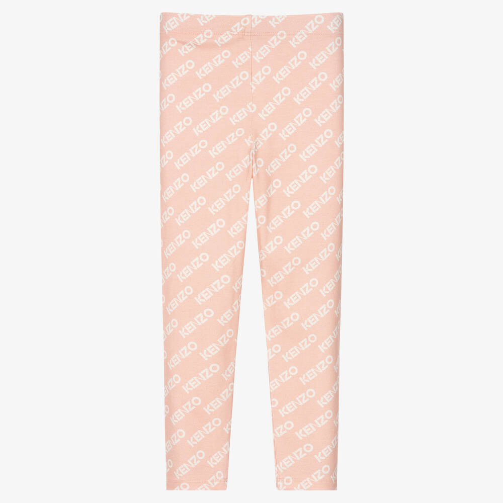 KENZO KIDS-Girls Pink & White Leggings | Childrensalon Outlet