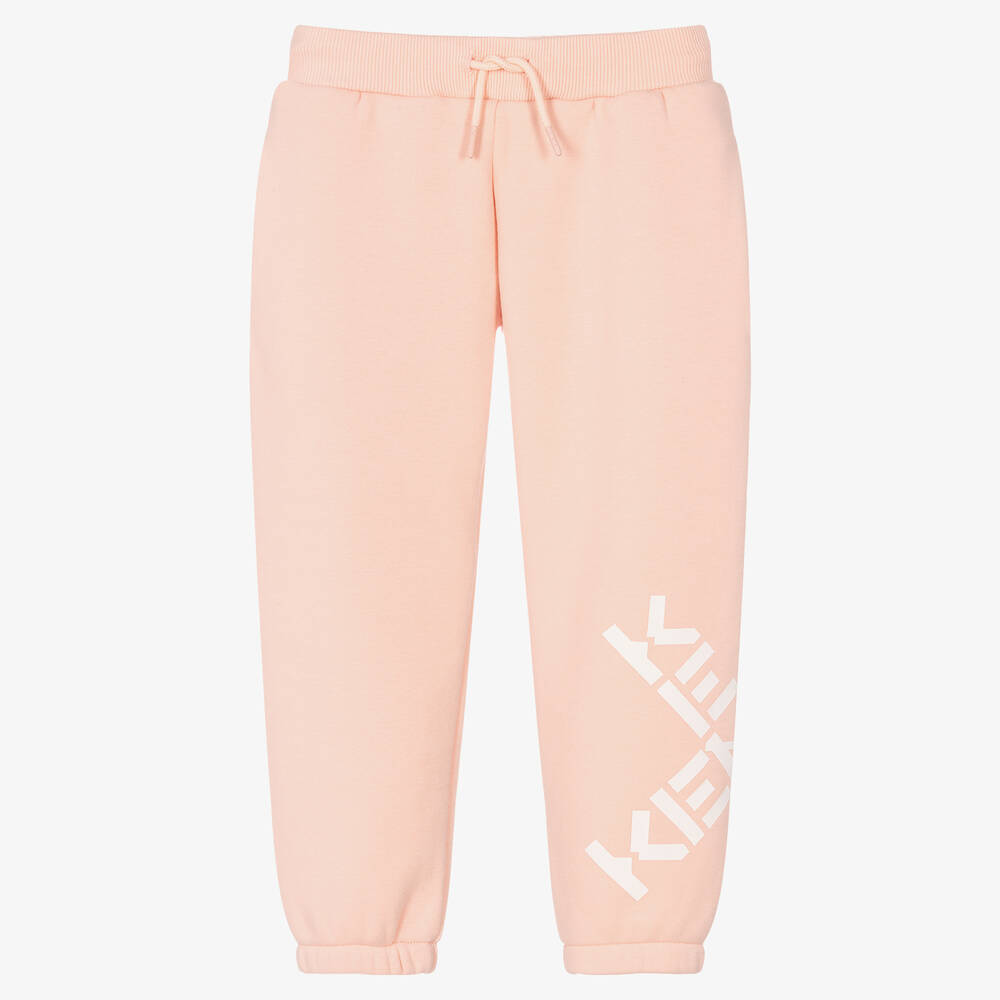 KENZO KIDS - Girls Pink X Logo Joggers | Childrensalon