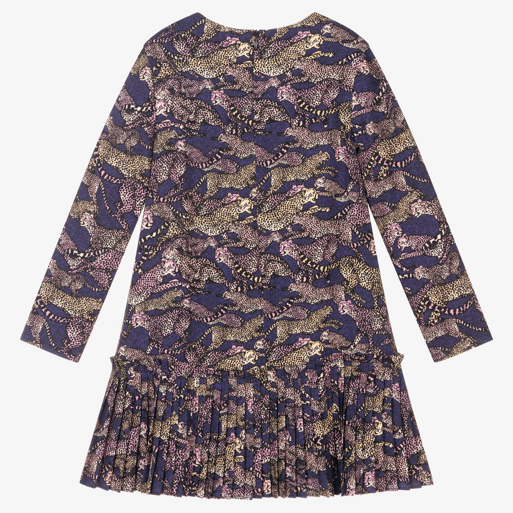 KENZO KIDS-Girls Purple Viscose Dress | Childrensalon Outlet