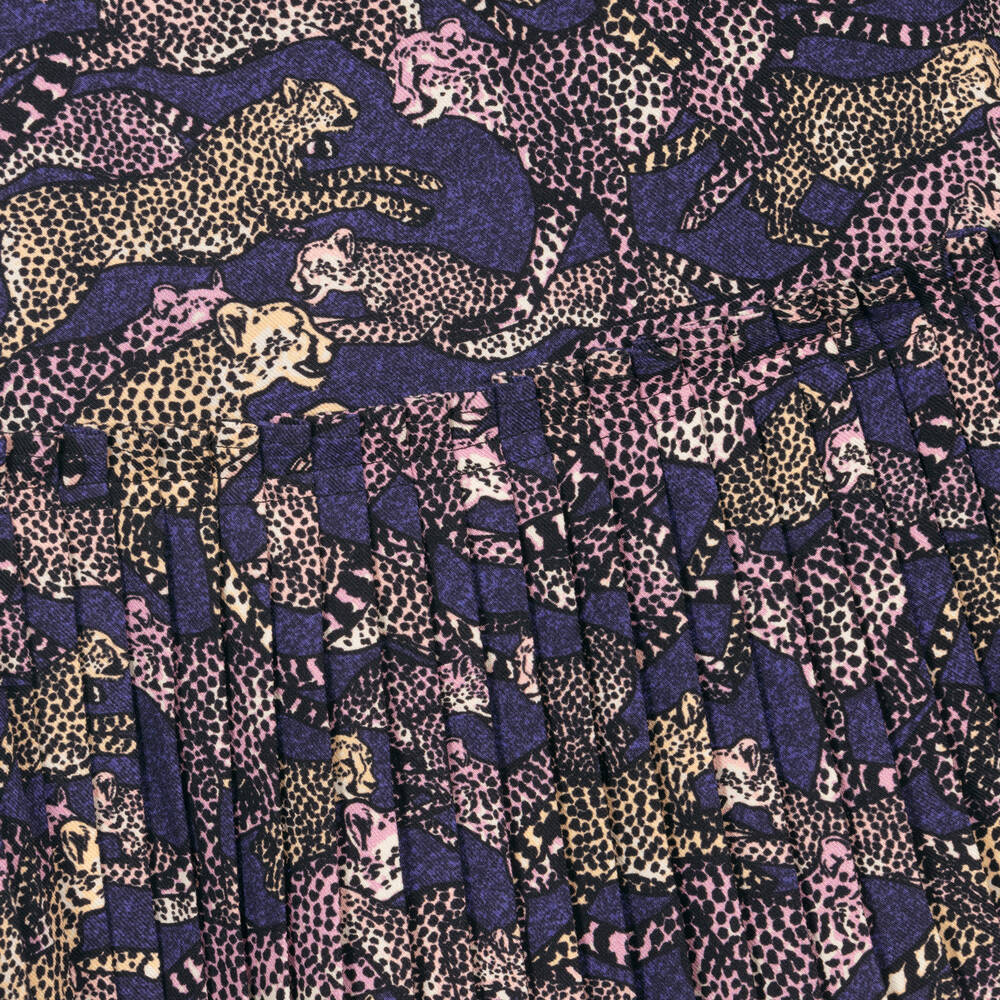 KENZO KIDS-Girls Purple Viscose Dress | Childrensalon Outlet