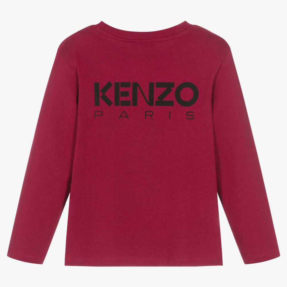 KENZO KIDS-Красная хлопковая футболка с цветком | Childrensalon Outlet