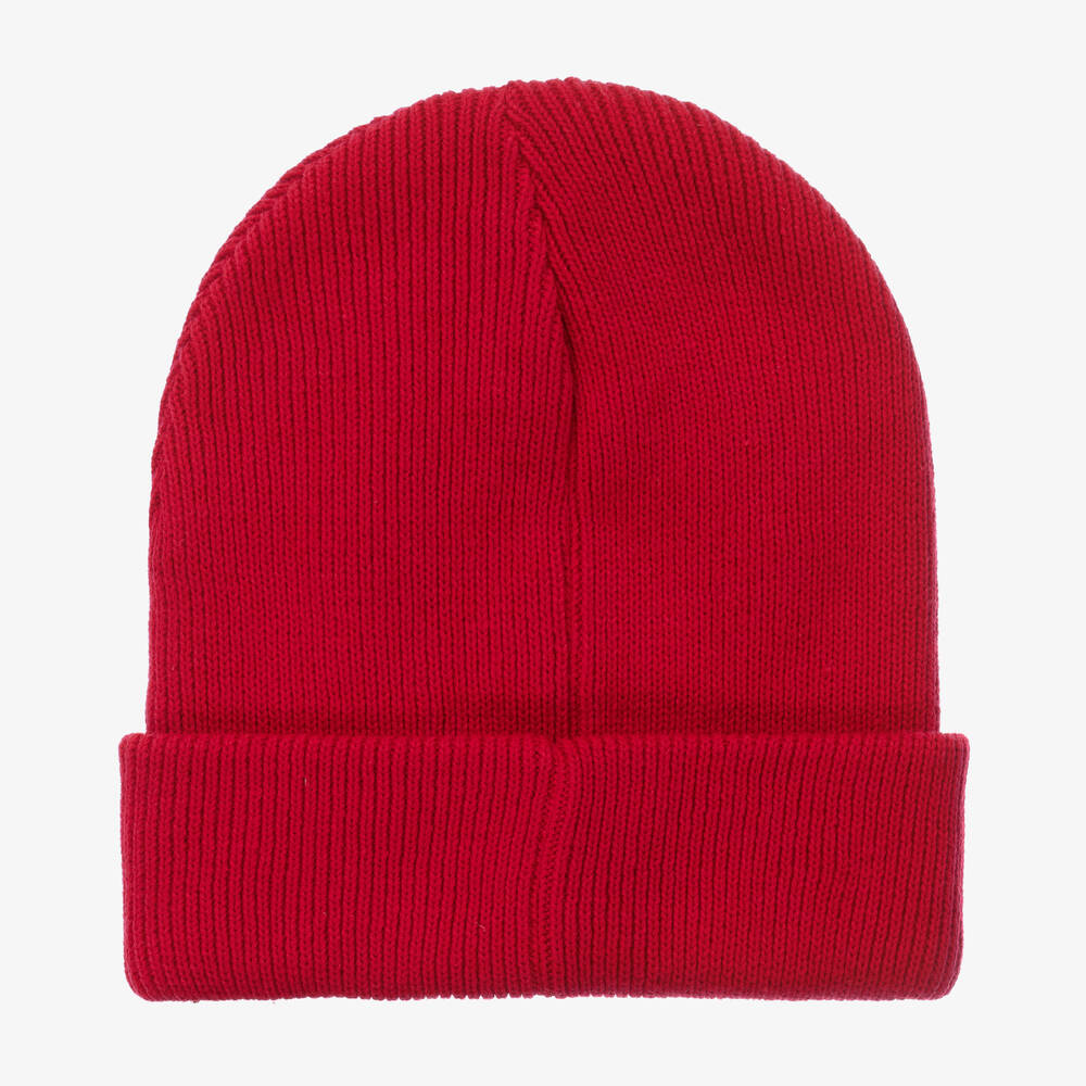 KENZO KIDS-Girls Red Cotton Knit Beanie Hat | Childrensalon Outlet