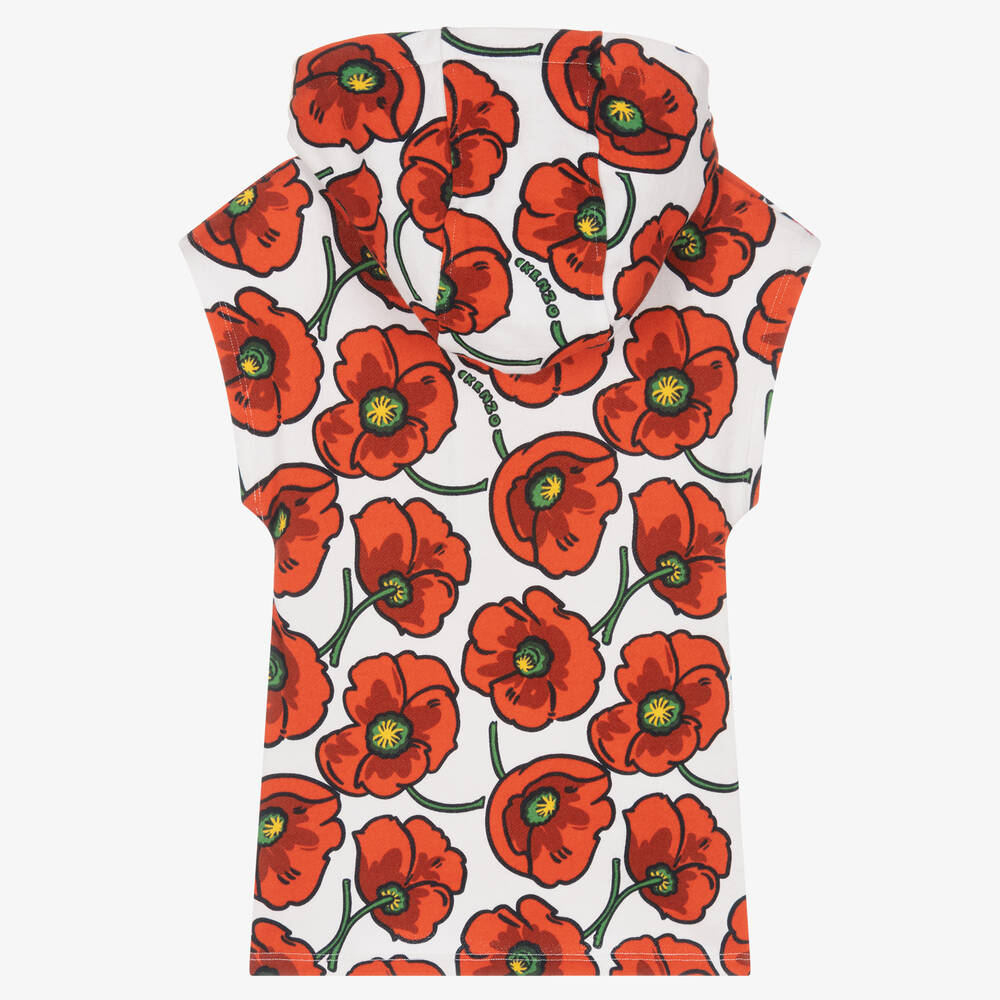 KENZO KIDS-فستان قطن جيرسي لون أحمر وأبيض | Childrensalon Outlet