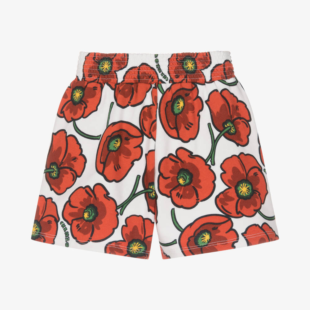 KENZO KIDS-شورت قطن جيرسي لون أحمر للبنات | Childrensalon Outlet