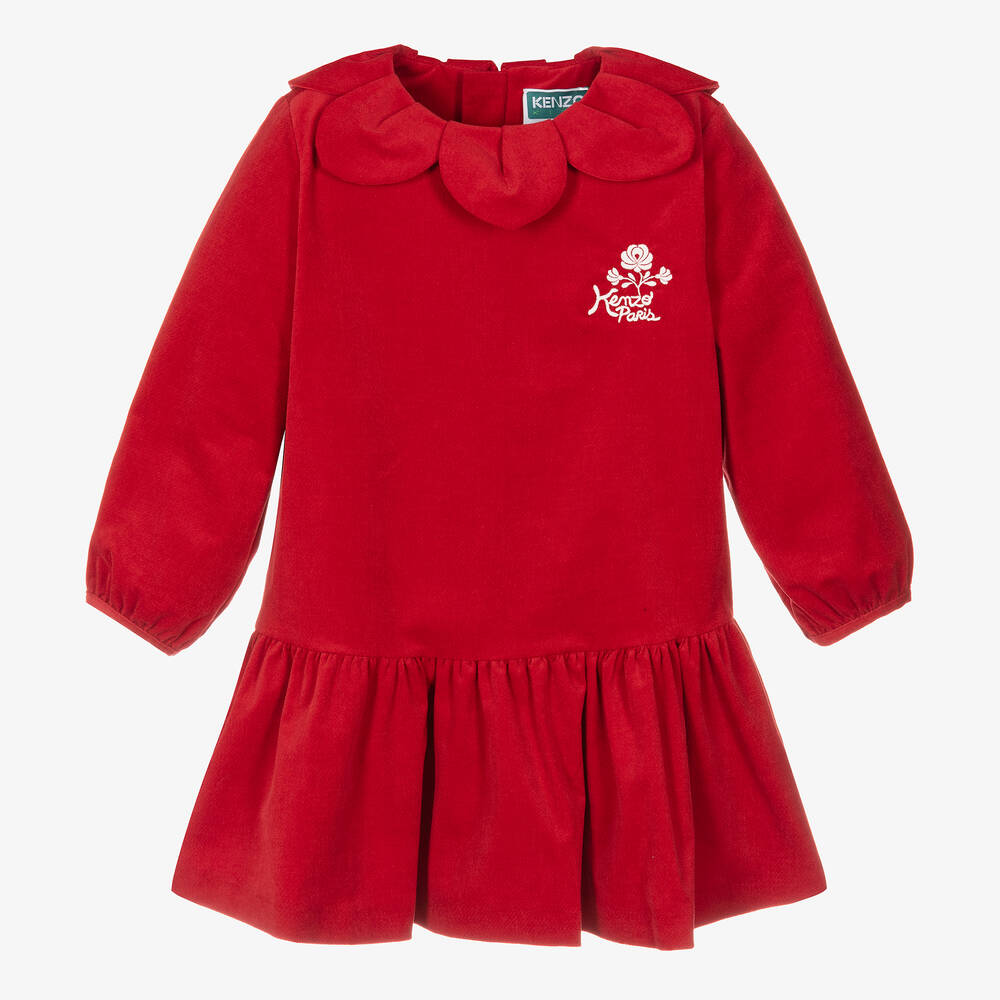 KENZO KIDS - Robe de Noël rouge fille | Childrensalon
