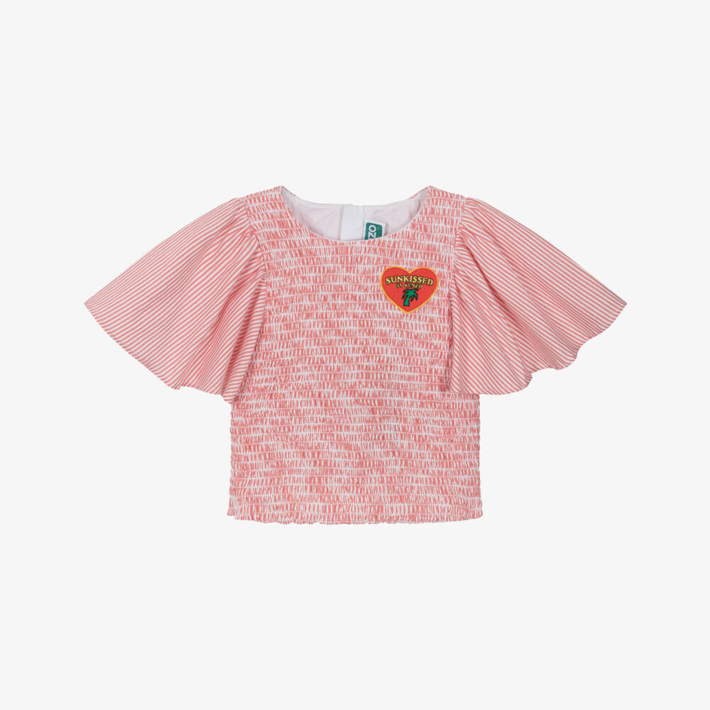 KENZO KIDS-بلوزة حمراء مخططة للبنات | Childrensalon Outlet
