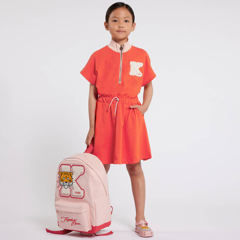 KENZO KIDS Girls Red Tiger Cotton Dress