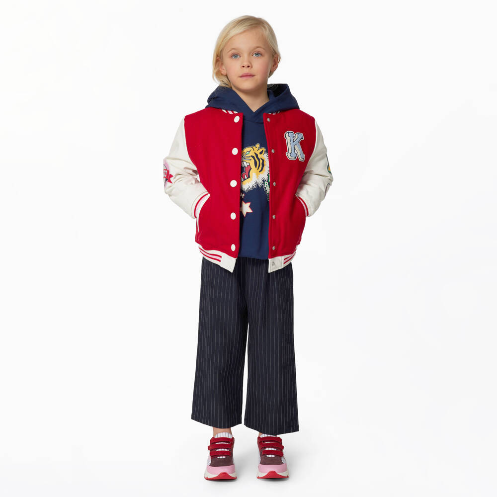 KENZO KIDS-Красная куртка-бомбер с тигром | Childrensalon Outlet