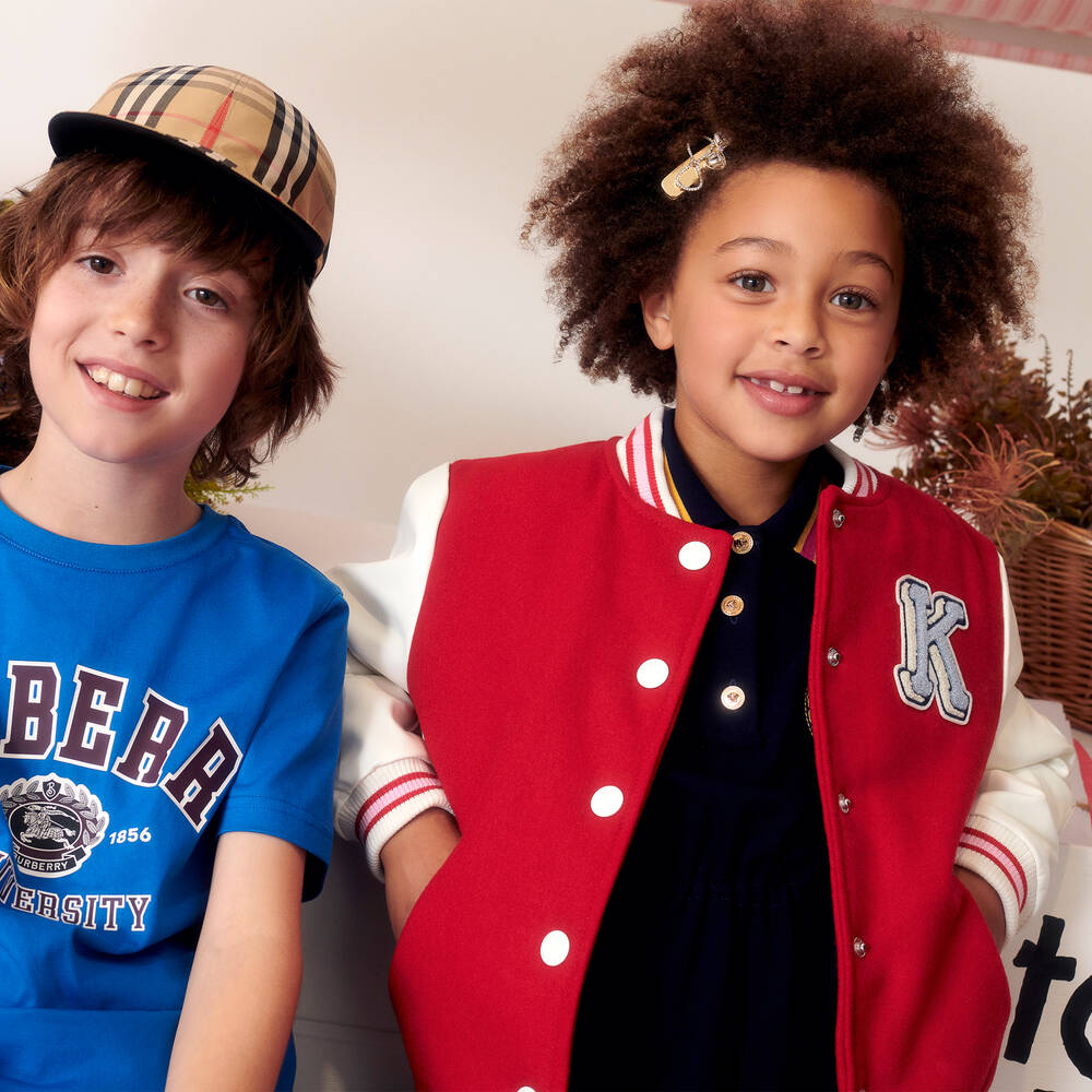 KENZO KIDS Girls Red Varsity Tiger Bomber Jacket Childrensalon