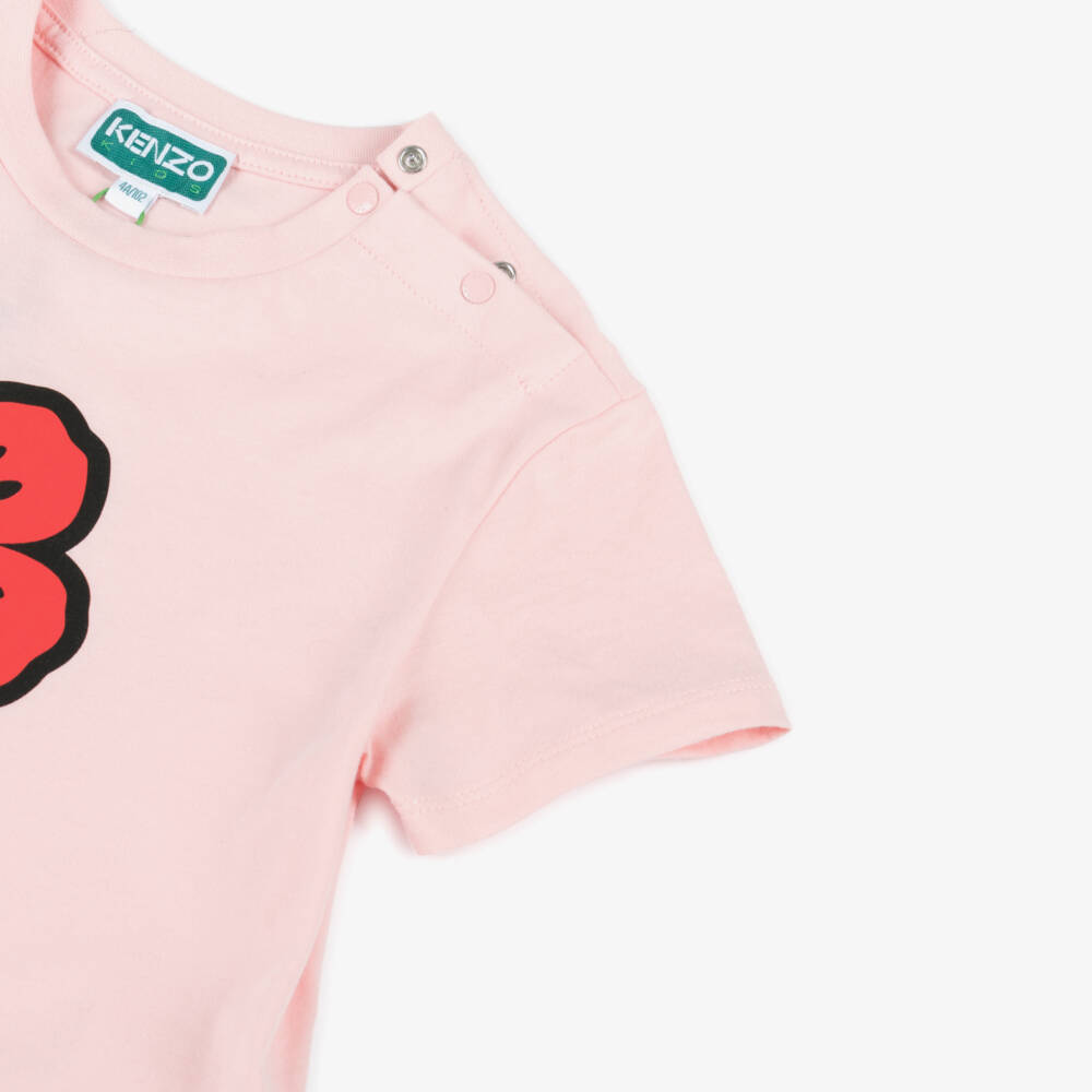 KENZO KIDS-Girls Rose Blossom Cotton Frock | Childrensalon Outlet