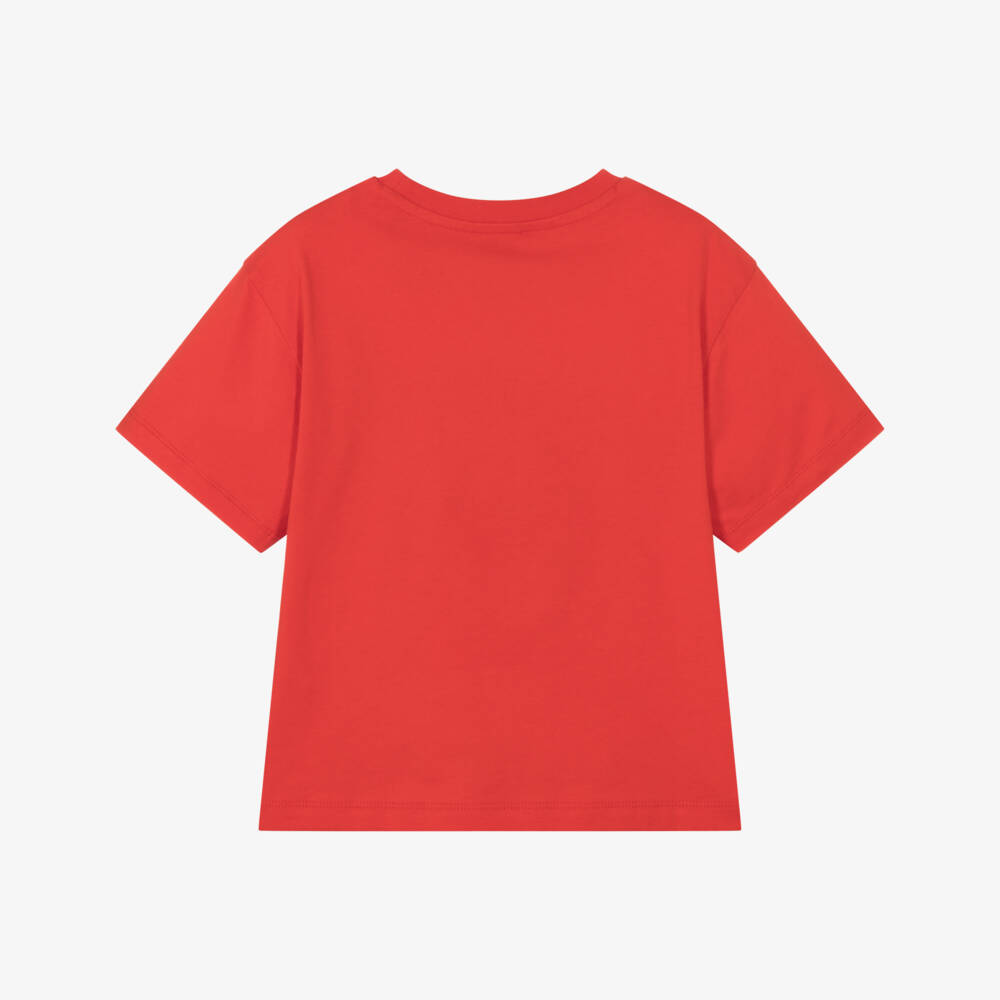 KENZO KIDS-Girls Scarlet Blossom Logo Tee | Childrensalon Outlet