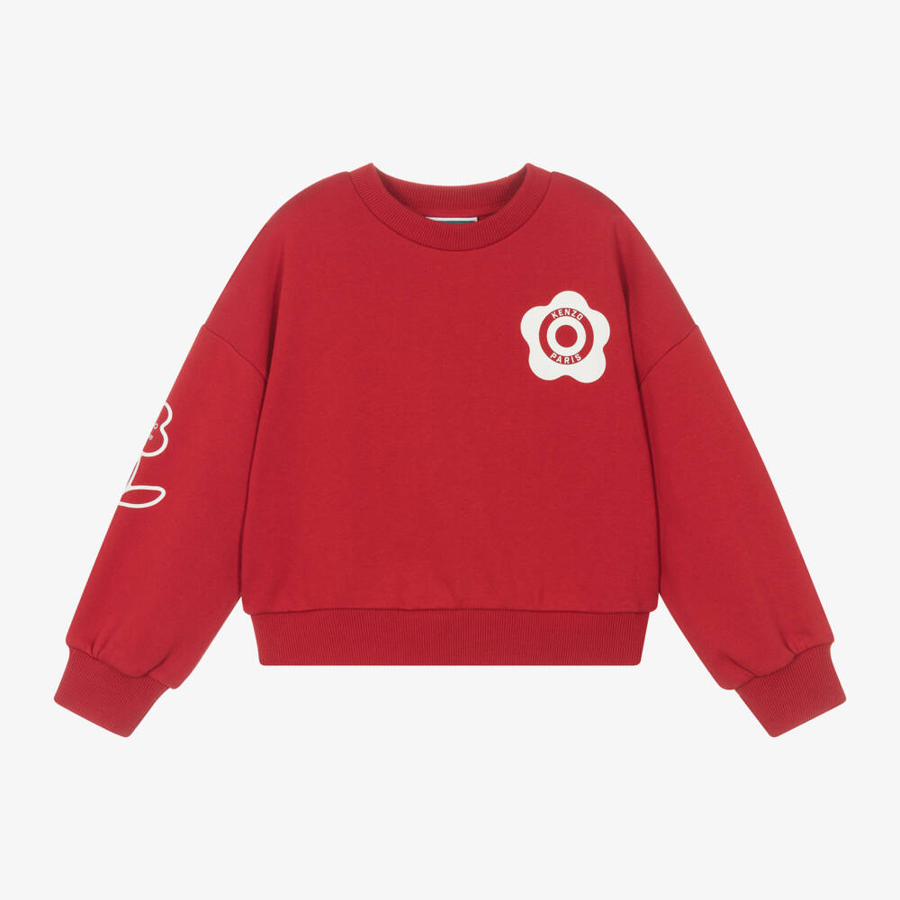 KENZO KIDS-Girls Scarlet Cotton Jumper | Childrensalon Outlet