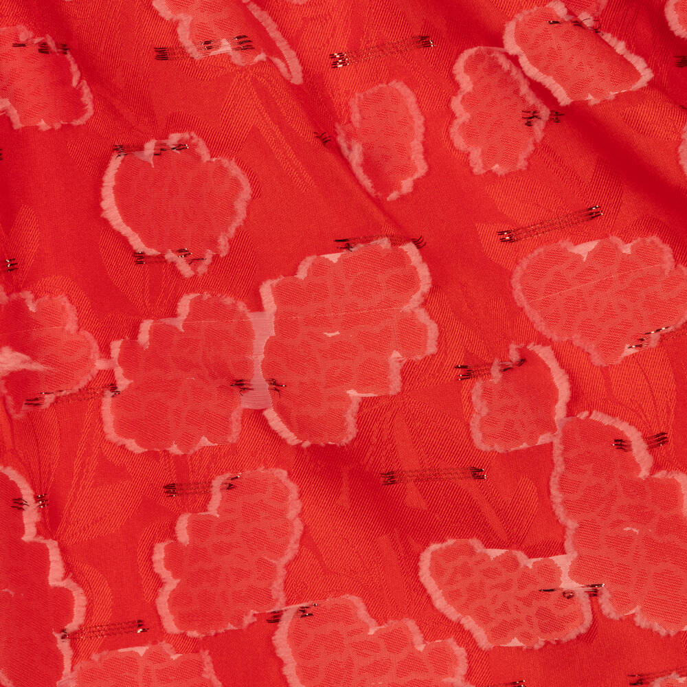 KENZO KIDS-Girls Scarlet Floral Jacquard Dress | Childrensalon Outlet