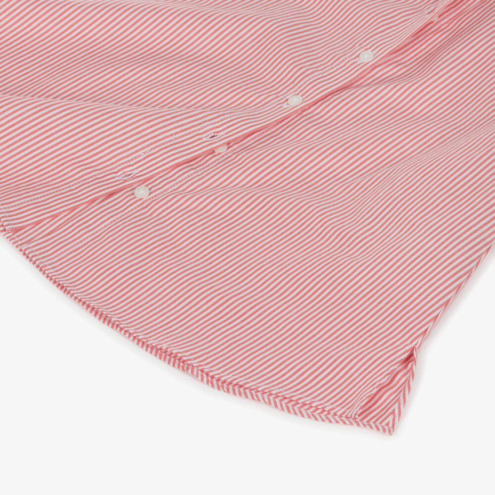 KENZO KIDS-Girls Scarlet Striped Cotton Frock | Childrensalon Outlet