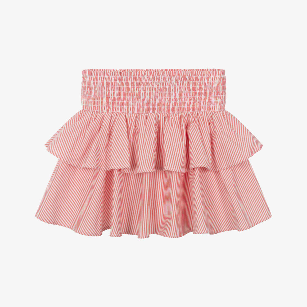 KENZO KIDS-Юбка с воланами в алую полоску для девочек | Childrensalon Outlet